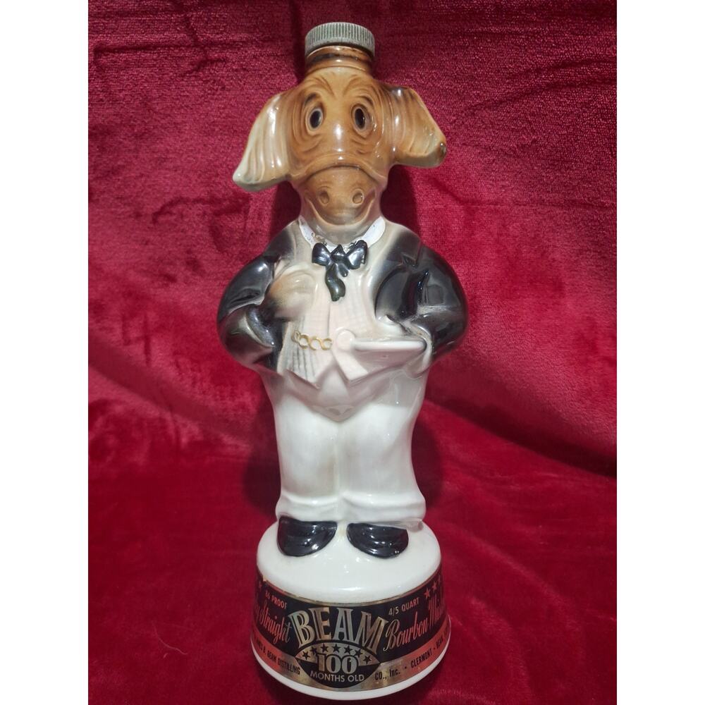 Jim Beam Democratic Donkey Decanter- Regal China 1960- 100 Month Whiskey Bottle